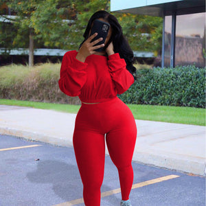 women's clothing - Ladies  Fashion Autumn Ribbed Polyester  Athleisure