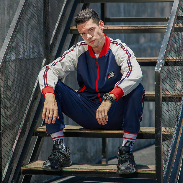 male tracksuit -  sports wear fashion color jogging autumn gym clothes