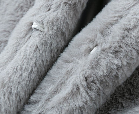Faux Fur Coat –Long Women's Stylish Faux Fur fashion Streetwear Jacket