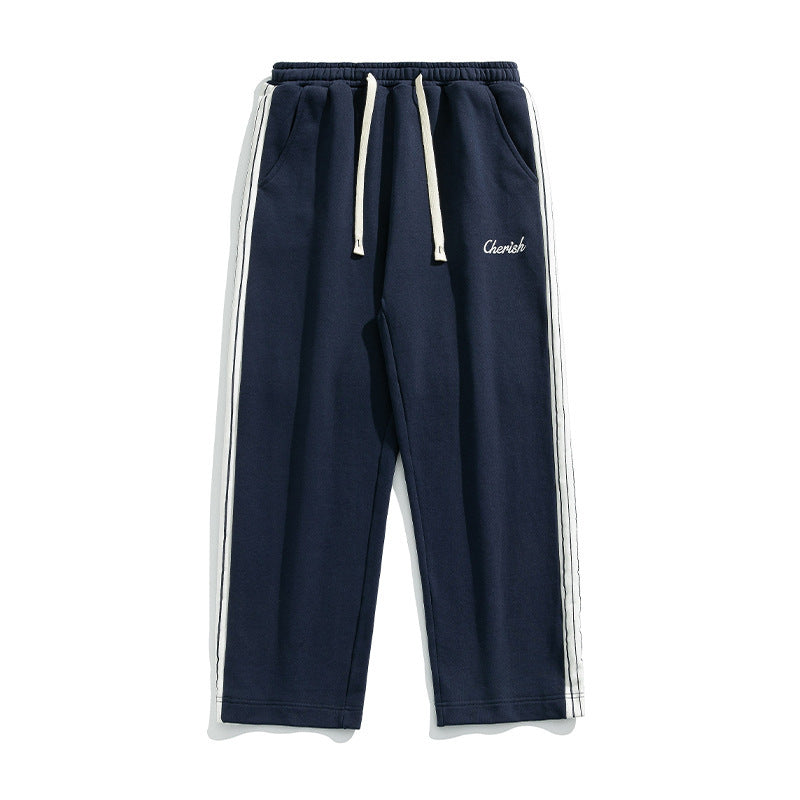 Sweatpants - Men's Loose Versatile Athleisure  Embroidered  Sweatpants