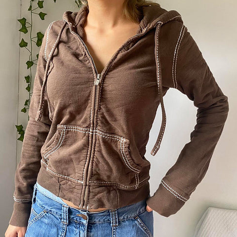 Athleisure -Women Athleisure Long sleeve Cardigan Hoodie Cotton  blend