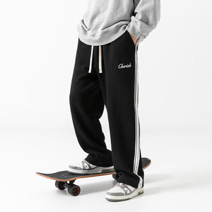 Sweatpants - Men's Loose Versatile Athleisure  Embroidered  Sweatpants