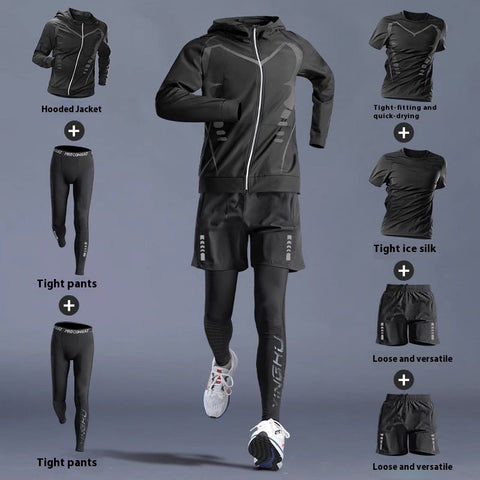 Gym Clothes -Quick-dry Clothes Tight Long Sleeve T-shirt Training Wear