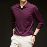 Work clothes - Business Formal Wear Autumn Black Casual fashion Shirt 