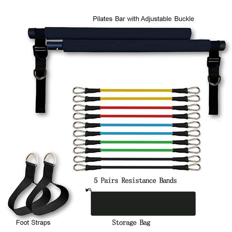 Yoga-Fitness Yoga Pilate Bar Portable Gym with Elastic Resistance Band