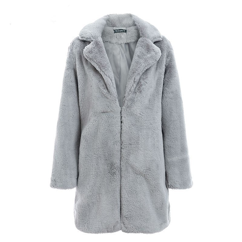 Faux Fur Coat –Long Women's Stylish Faux Fur fashion Streetwear Jacket