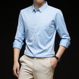 Work clothes - Business Formal Wear Autumn Black Casual fashion Shirt 