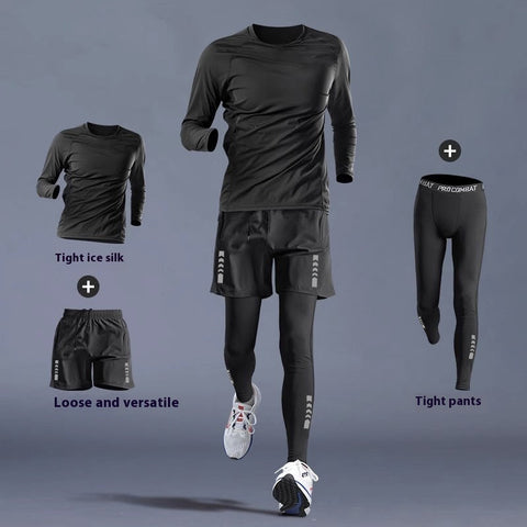 Gym Clothes -Quick-dry Clothes Tight Long Sleeve T-shirt Training Wear
