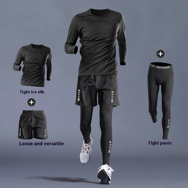 Gym Clothes -Quick-dry Clothes Tight Long Sleeve T-shirt Training Wear