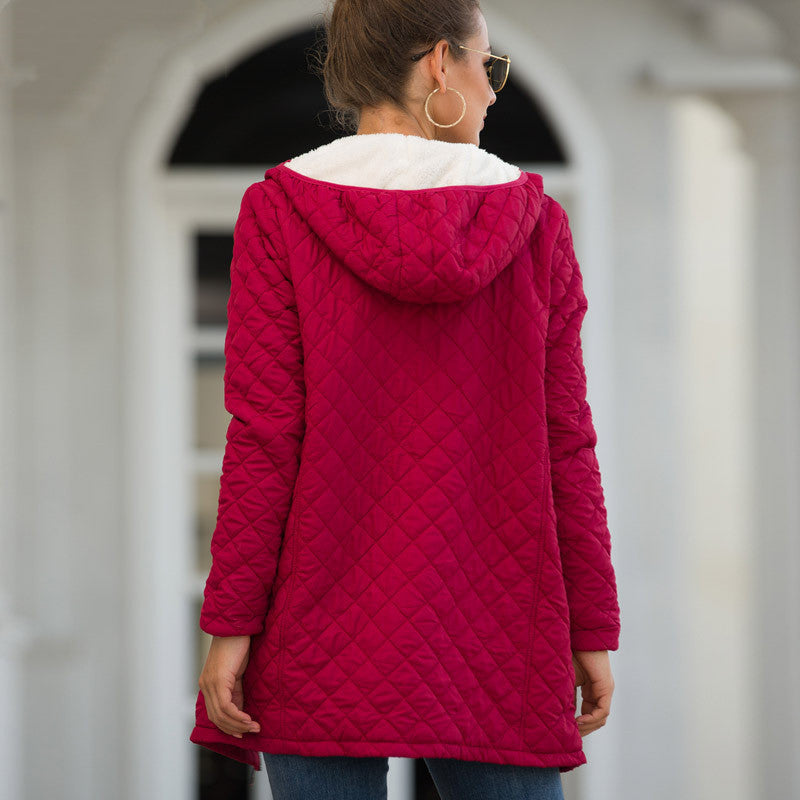 Hooded Long-sleeved Light Cotton Coat Women
