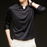 Work clothes - Business Formal Wear Autumn Black Casual fashion Shirt 