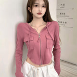 Short Hooded Cardigan Coat Women