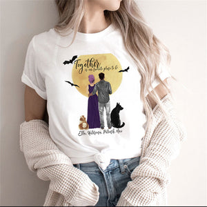 Fashion Moon Retro Gothic Print T-shirt Women