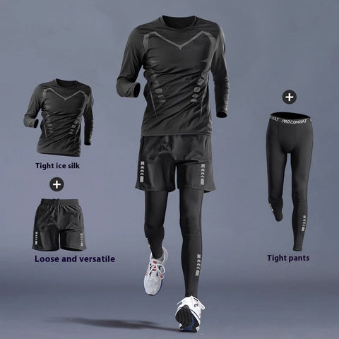 Gym Clothes -Quick-dry Clothes Tight Long Sleeve T-shirt Training Wear