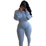 women's clothing - Ladies  Fashion Autumn Ribbed Polyester  Athleisure