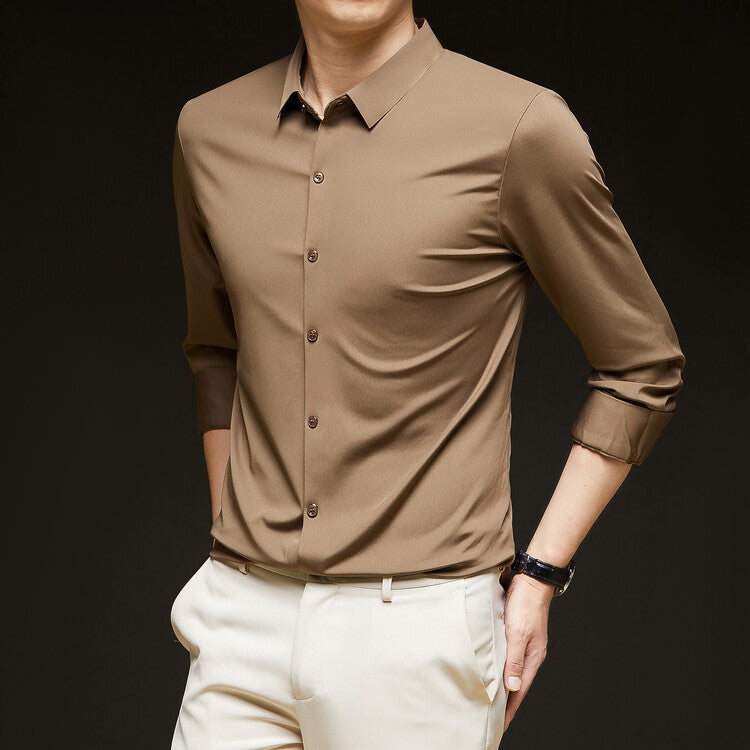 Work clothes - Business Formal Wear Autumn Black Casual fashion Shirt 