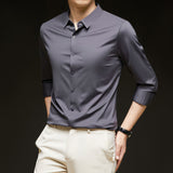 Work clothes - Business Formal Wear Autumn Black Casual fashion Shirt 