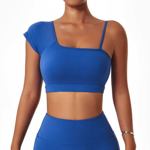 Yoga - Suit Women's Running  Wear Off-shoulder Sports Bra Gym  Tights 