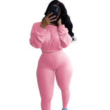women's clothing - Ladies  Fashion Autumn Ribbed Polyester  Athleisure