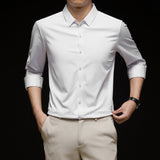 Work clothes - Business Formal Wear Autumn Black Casual fashion Shirt 