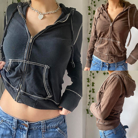 Athleisure -Women Athleisure Long sleeve Cardigan Hoodie Cotton  blend