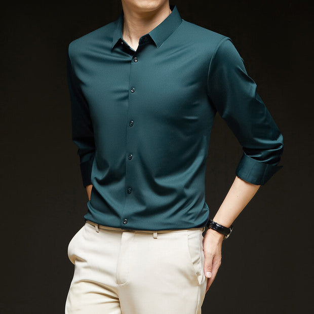 Work clothes - Business Formal Wear Autumn Black Casual fashion Shirt 