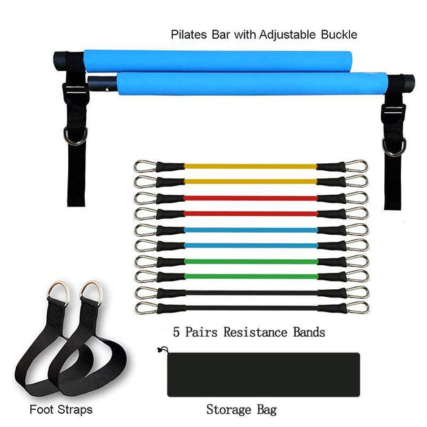 Yoga-Fitness Yoga Pilate Bar Portable Gym with Elastic Resistance Band
