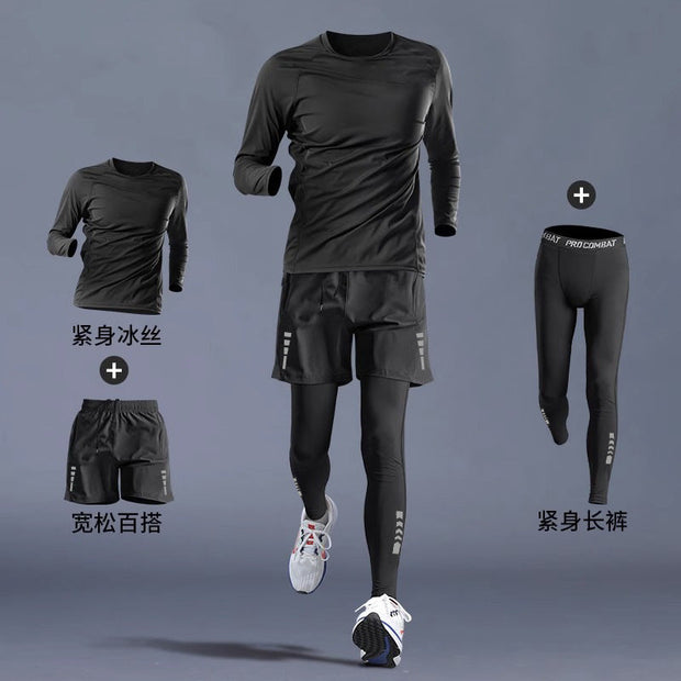 Gym Clothes -Quick-dry Clothes Tight Long Sleeve T-shirt Training Wear