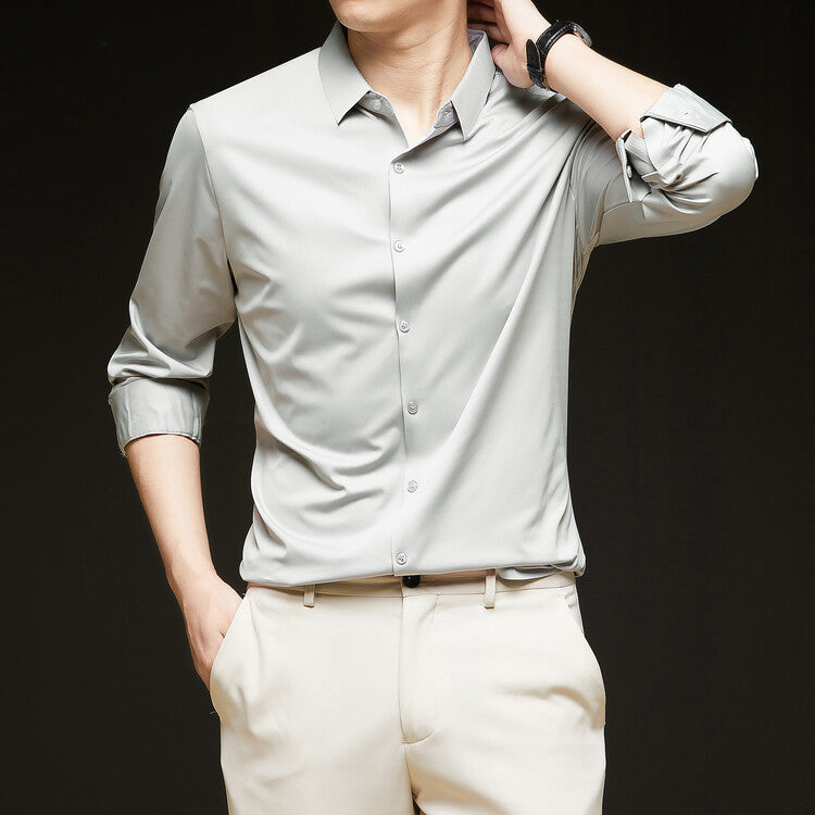 Work clothes - Business Formal Wear Autumn Black Casual fashion Shirt 