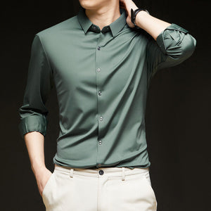 Work clothes - Business Formal Wear Autumn Black Casual fashion Shirt 