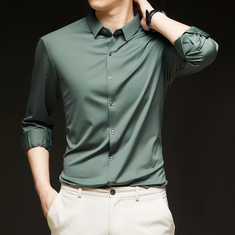 Work clothes - Business Formal Wear Autumn Black Casual fashion Shirt 